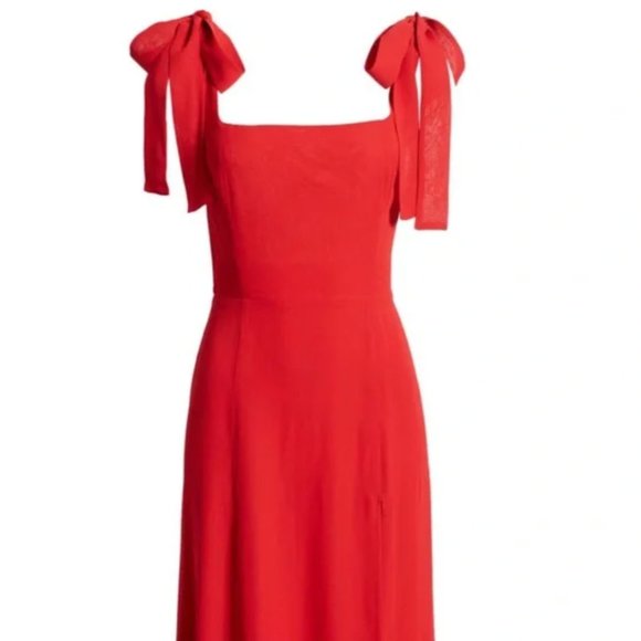 Reformation Red Midi Dress - Picture 3 of 6